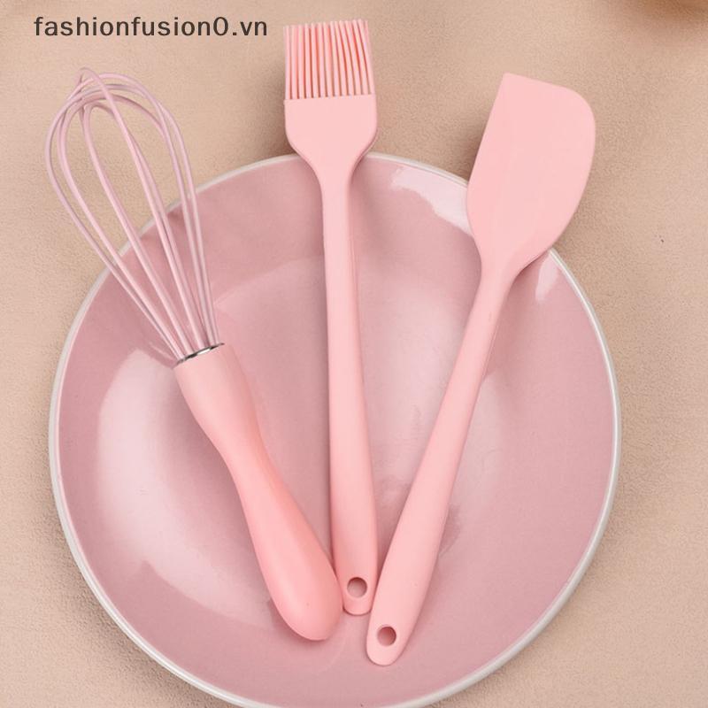 [FHF] 3 Cái / bộ Bộ Nướng Bánh Silicon Kem Thìa Cạp Nhà Bếp Hộ Gia Đình Đánh Trứng Thịt Nướng Dầu Bàn Chải Tiện Ích Đồ Dùng Nhà Bếp MỚI