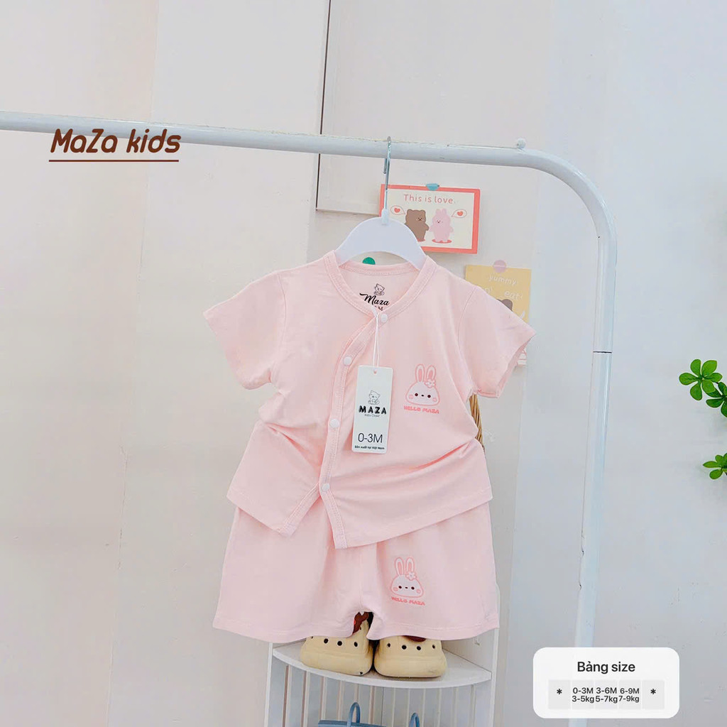 [A131 Mát-Mềm] Bộ quần áo cộc mùa hè chất liệu vải Modal cho bé 0-9 tháng