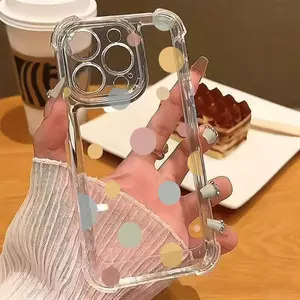 Morandi Dot Thích hợp cho 16 trường hợp iPhone 17Air Quad Anti-Drop Case 14 13 11Pro