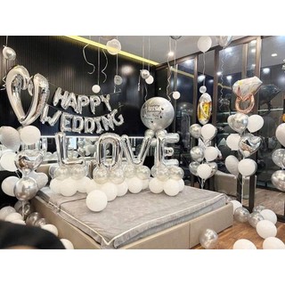 Set Bóng Bay Trang Trí Phòng Cưới, Bong Bóng Trang Trí Phòng Cưới, Tân Hôn DF41