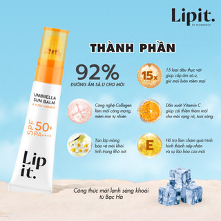 Son Dưỡng Môi Chống Nắng Có Màu Giúp Cấp Ẩm Và Cải Thiện Sắc Tố Môi Umbrella Sun Balm SPF50+ PA++++ 8g