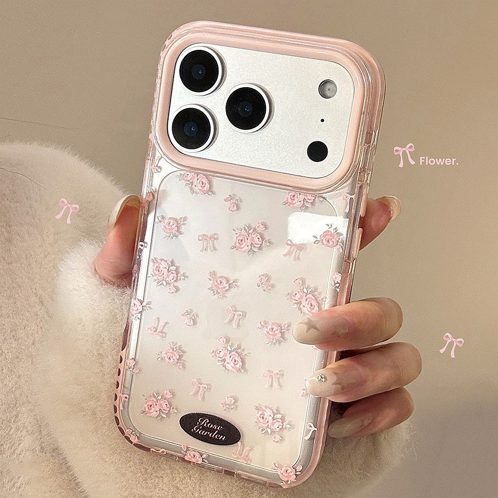 Ốp Điện Thoại Rose Crush Cho iPhone 17 Pro Max 16 15 14 13 12 11 Bảo Vệ Chống Sốc