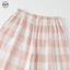 Quần gạc hai lớp phong cách Nhật Bản Muji, chất liệu cotton nguyên chất, thiết kế kẻ sọc rộng có túi, phù hợp mùa xuân và thu.