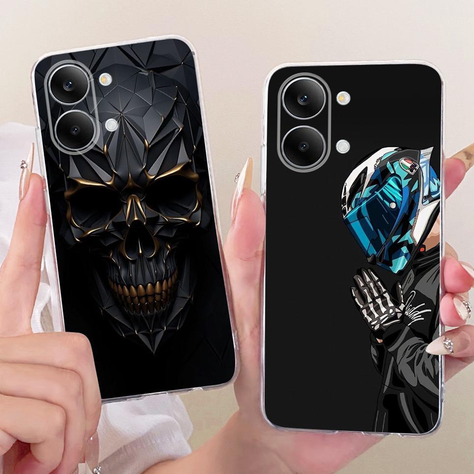 Dành Cho Xiaomi Poco X8 Pro Max Redmi Turbo 5 Max Ốp lưng Mèo Rồng Hoạt Hình Thiết Kế Ốp Lưng Màu Đen Mềm Vỏ Silicon