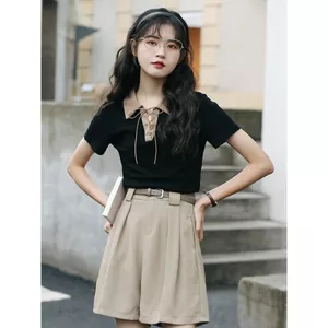 Mutu Ren-Up Polo Sang Trọng, Thiết Kế Niche Hot Girl, Tay Ngắn Phù Hợp Mùa Hè
