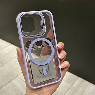 Giá Đỡ Hợp Kim Nhôm Vỏ Điện Thoại + Phim Ống Kính Vỏ Từ Tính Sang Trọng Cho iPhone 17 16 15 14 13 12 11 Pro Max Plus
