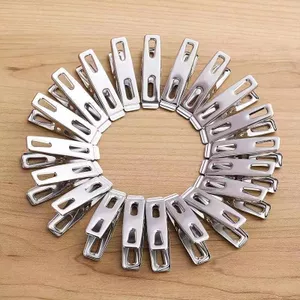 Nâng Cấp Mới Dày Bền Thép Không Gỉ Kẹp Quần Áo Sấy Quần Áo Tất Nhỏ Kẹp Phẳng Miệng BBRH