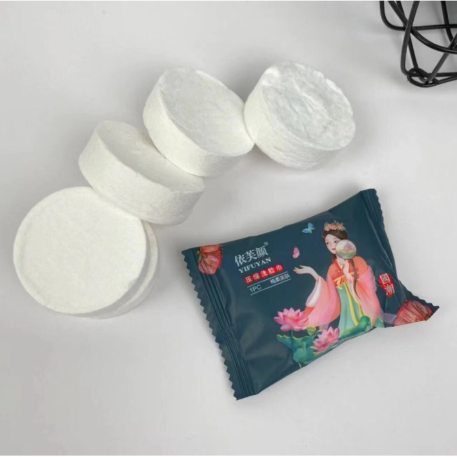 Khăn nén hợp thời trang quốc gia dùng một lần Khăn cotton thấm hút thân thiện với da Khăn mềm cotton nguyên chất Kích thước du lịch cực dày Dễ dàng mang theo J