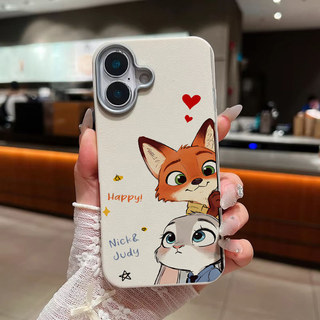Ốp Điện Thoại Zootopia Jodie Judy Nick Cho Vivo X200 Pro Mini V60 Lite X90 S1 Pro Y9S IQOO Z9 Z9X Z9S Z7 Pro Họa Tiết Da Chống Sốc TPU Silicon