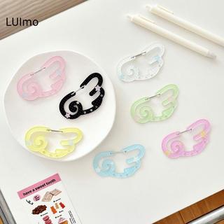LUImo Mới Chấm Bi Đôi Cánh Hình Carabiner Leo Núi Bule Acrylic Màu Kẹo Bule Móc Khóa Bapa Đa Năng Móc Khóa SBS