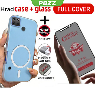 Vỏ kính cường lực chống riêng tư bằng gốm sứ 2 trong 1 màu thạch cho Realme C21Y C25Y c15 c12 c25s c25 c20 c11 2020 C2 C21 2021 Vỏ điện thoại Vỏ thiết kế mới thẩm mỹ GDMKFBS03