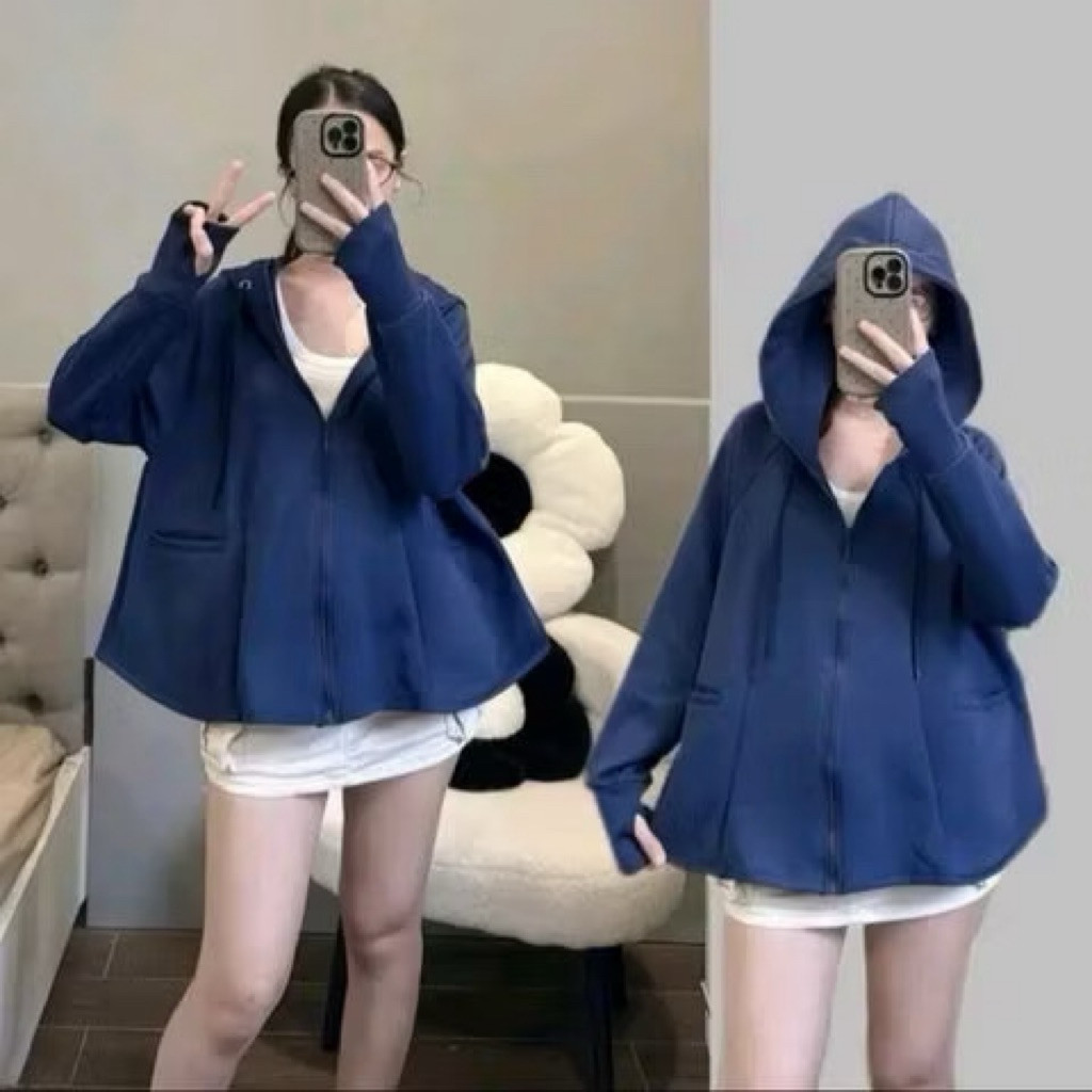 Áo  chống nắng Nữ, chất UMI Hàn Cánh Dơi Dáng Xoè Babydol có túi dày dặn cản tia UV mới nhất