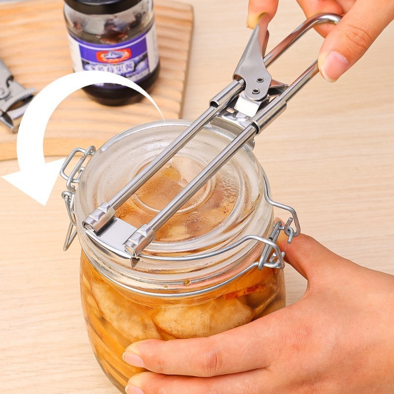Đồ mở nắp chai đa năng bằng thép không gỉ tiện lợi Dụng Cụ Mở Nắp Chai Lọ،Chống trượt ، Mở hộp đồ hộp، tiết kiệm sức lực
