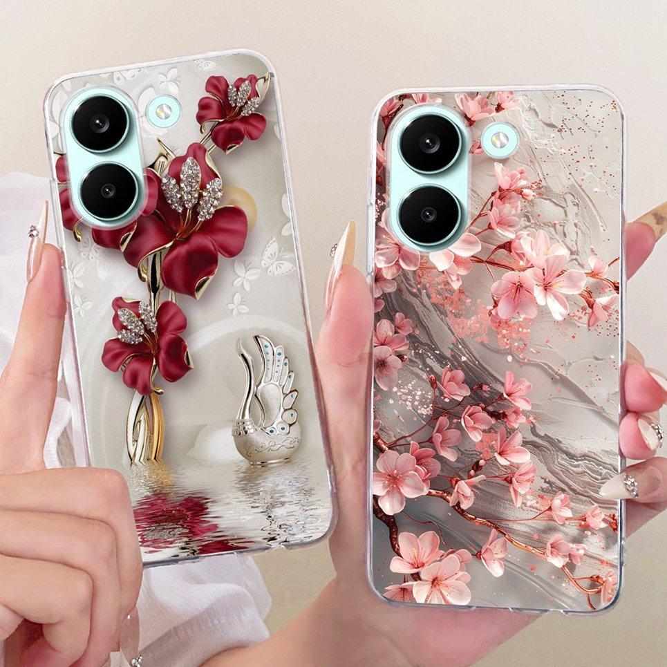 Ốp điện thoại thời trang sang trọng hình bướm hoa cho Xiaomi Poco X8 Pro / Poco X8 / Redmi Turbo 5 Vỏ silicon trong suốt mềm