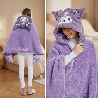 Chăn trùm đầu có mũ – Chất liệu mềm mịn, thân thiện da – Giữ ấm nhanh – Dùng văn phòng, nghỉ trưa – Dễ thương