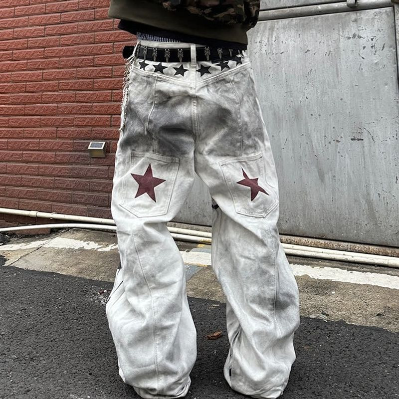 Quần Denim Nam Thẳng Phong Cách Vintage Mỹ, phù hợp dạo phố