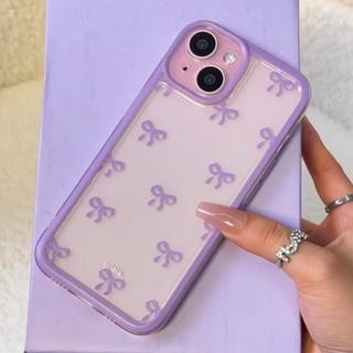 Đơn Giản Rắn Màu Bowknot Trường Hợp Điện Thoại Cho iPhone 17 16 15 14 13 12 11 Pro Max X Xr Xs Max 7 8 Plus