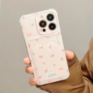 Dành Cho IPhone 17 16 15 14 13 12 11 Pro Max X XR XS Max 7 8 Plus Màu hồng vàng thẻ trường hợp điện thoại di động
