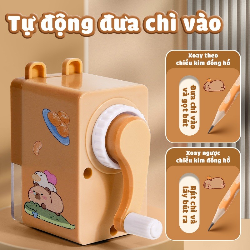 Gọt Bút Chì Với Thiết Kế Quay Tay Độc Đáo - Dụng Cụ Học Tập Lý Tưởng Cho Các Em Học Sinh Cấp 1