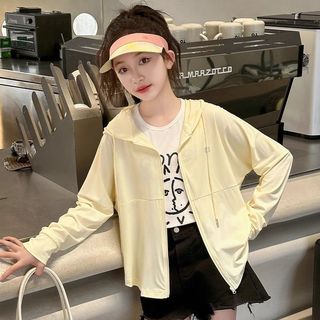 Áo chống nắng cho bé gái - áo khoác mỏng mát lạnh có mũ form rộng phong cách Hàn Quốc