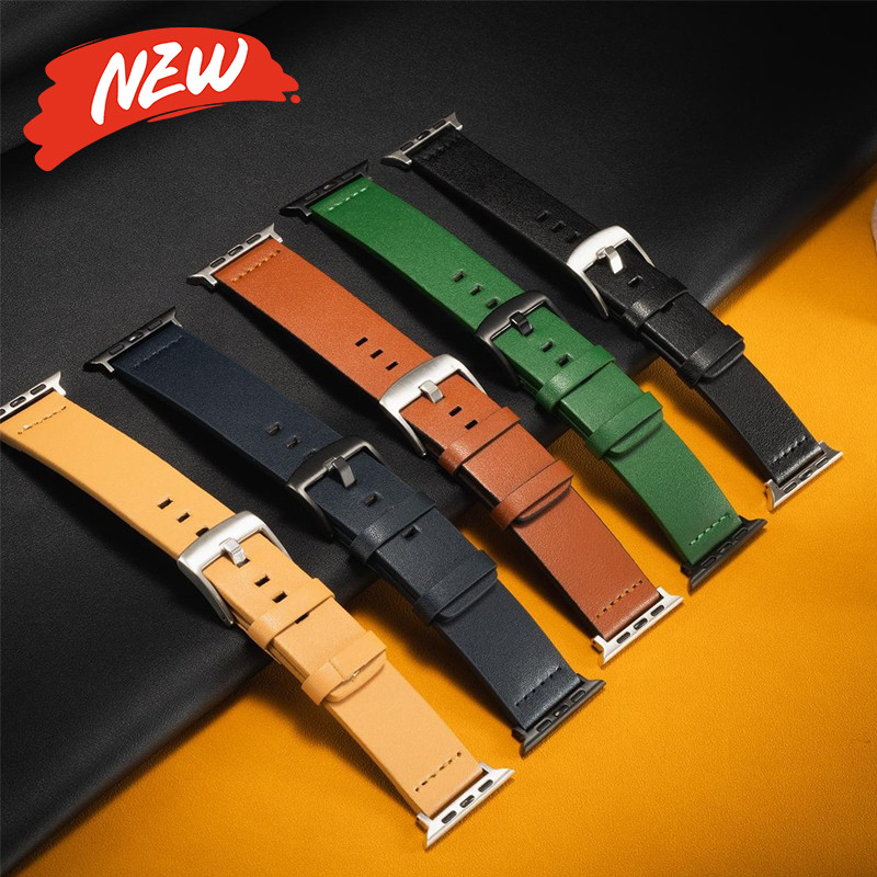 Dây Da Cho Apple Watch Series11 / 10 46mm 42mm Ultra3 / 2 / 1 49mm 9 8 7 5 6 4 3 SE 45mm 44mm 41mm 40mm 38mm