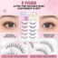 FAVORITEGOODS Lông mi giả tự nhiên, 9-11MM Curvature C DIY Mi mở rộng, Hợp thời trang Cos Dễ dàng đeo Trang điểm mắt Tiệc lông mi giả