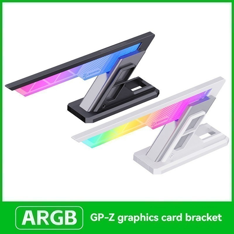 Giá đỡ thẻ đồ họa GP-Z ARGB Nhôm để bàn GPU Giá đỡ 75-125mm Chiều cao có thể điều chỉnh màu đen