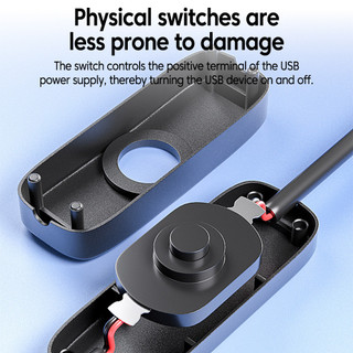 Cáp nối dài Elough USB Nam sang Nữ có công tắc BẬT / TẮT Truyền dữ liệu và sạc Bộ chuyển đổi bền cho dải đèn LED