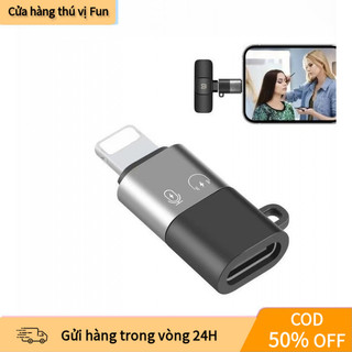 【COD】Dầu chuyển đổi Light ning sang Type C chất lượng cao, hỗ trợ mic không dây Lavalier, truyền tải âm thanh lossless.