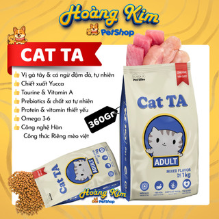 Hạt mèo Cat TA 360gr - Thức ăn mèo trưởng thành thịt gà tây, vịt, cá/ Công nghệ Hàn Quốc