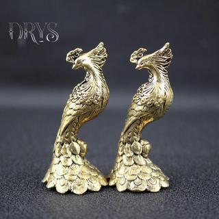 (TFT) 1 Chiếc Vintage Động Vật Tượng Nhỏ Đồng Thau Cổ Peaco Tượng Nhỏ Để Bàn Trang Trí Thu Nhỏ Trang Trí Nhà Phụ Kiện MỚI