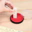 Deli 9863ES Miếng Lót Mực Tròn Kích Thước Lớn Nhanh Khô Mực Văn Phòng Tài Chính Đỏ Indonesia Seal Pad C88Z