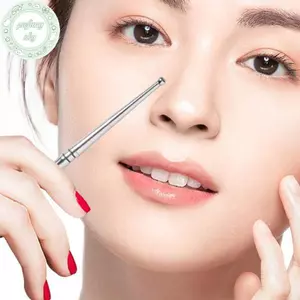 PUSKY 1 Cái Bút Châm Cứu Hai Đầu Dụng Cụ Phản Quang Mặt Thép Không Gỉ Kích Hoạt Điểm Massage Dụng Cụ Khăn Giấy Sâu Massage VN
