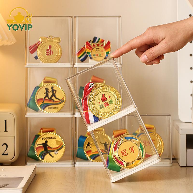 Hộp trưng bày cá nhân huy chương đa chức năng YOVIP, Hộp lưu trữ hình chữ nhật có thể nhìn thấy bằng nhựa trong suốt có thể nhìn thấy VN