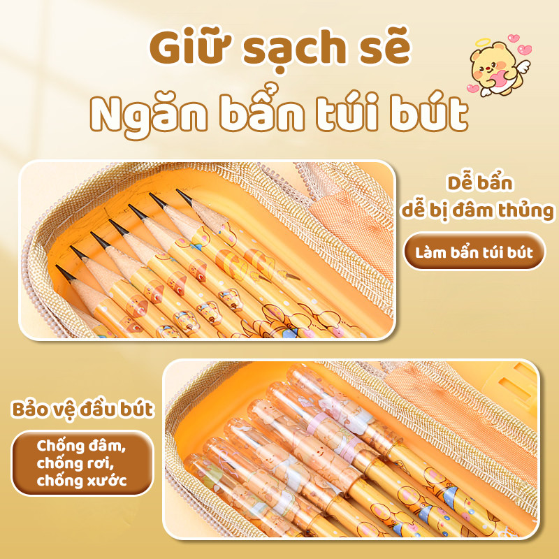 Nắp Bút Chì Bảo Vệ Ngòi – Hoạt Hình Ngộ Nghĩnh, Nối Dài Đầu Bút Chì, Tiện Ích Cho Học Sinh Tiểu Học