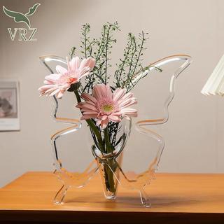 VRZ Trong Suốt Bướm Acrylic Bình Hoa Ba Chiều Hoa Sắp Xếp Phụ Kiện Bình Bướm Trang Trí Nhà Cửa HOT