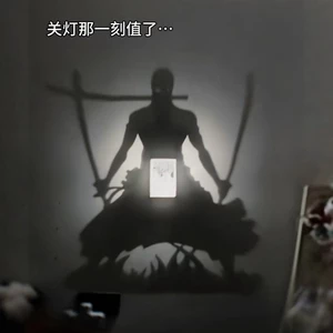 Hầu hết lời khen ngợi One Piece Zoro Creative Light Shadow Night Light Anime Ngoại vi treo tường Khí quyển Quà tặng