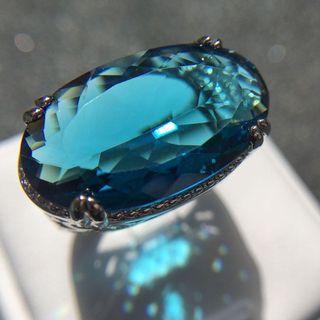 ❤ Ban Đầu Bán Đảng Xanh Ánh Sáng Đá Quý Lớn Nhẫn Unisex Sapphire Trang Sức