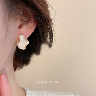 Bông tai nữ DREJEW vàng ngọc trai, trang trí kim cương, trang sức hợp thời trang