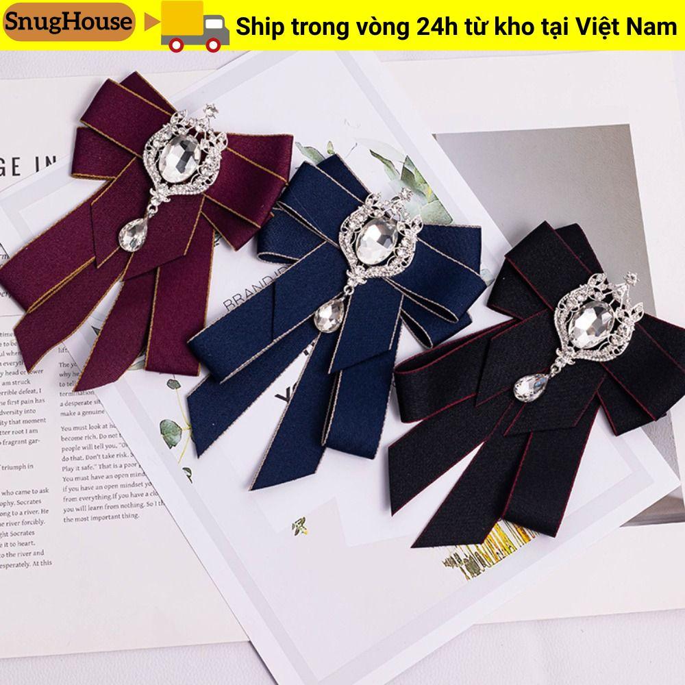 Ruy Băng Nơ Retro Handmade từ Pha Lê và Vải Thổ Cẩm, Phù Hợp Với Nam và Nữ