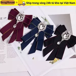 Ruy Băng Nơ Retro Handmade từ Pha Lê và Vải Thổ Cẩm, Phù Hợp Với Nam và Nữ