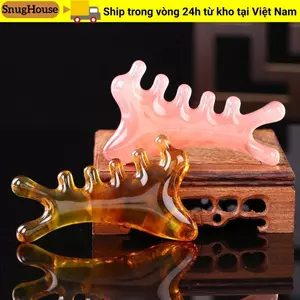 SNUGHOUSE Đầu Kinh Tuyến Lược, Lược Massage Đầu Cạo 4 Trong 1, Dụng Cụ Mát Xa Mặt Kéo Cơ Đa Năng