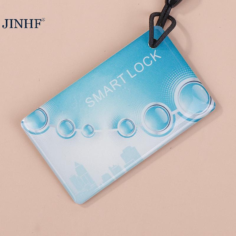 JINHF 10 Chiếc 13.56Mhz IC Card Tuya TTlock BLE Điện Tử Khóa Cửa Thông Minh Thẻ Kỹ Thuật Số Thông Minh Vân Tay Khóa Mở Khóa Thẻ RFID Nhỏ HOT