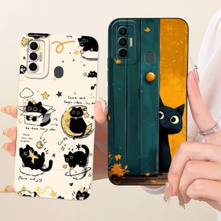 Vỏ Dễ Thương Cho Tecno Spark 7 KF6 KF6j KF6i KF6k / Spark 7T KF6p Vỏ Điện Thoại Hoạt Hình Thỏ Mèo Mềm Kẹo Silicon TPU Ốp Lưng