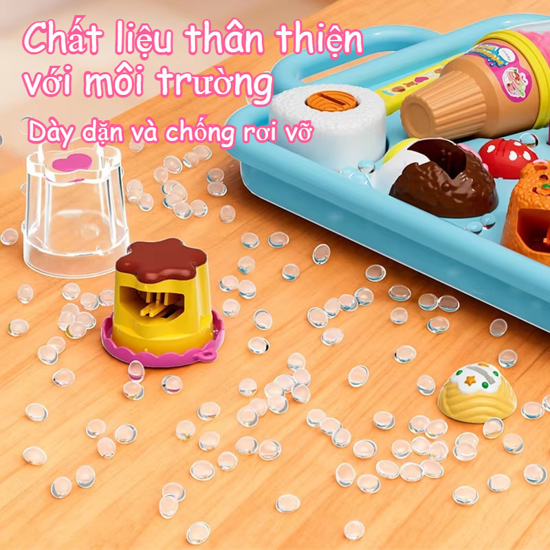 Đồ Chơi Đút Ăn, Khay Thức Ăn 8 Món, Đồ Chơi Nhập Vai Đầu Bếp Cho Bé, Chất Liệu ABS An Toàn
