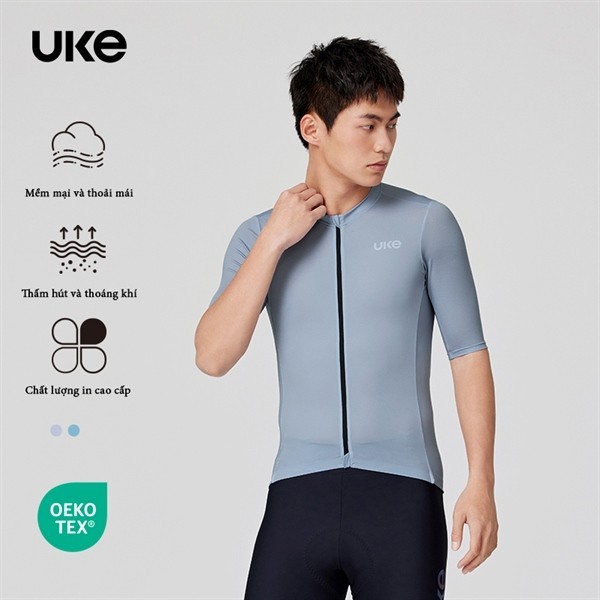 JSS020A - Áo Đạp Xe Nam UKE Smoke Blue