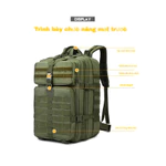 🏕️ Ba Lô Chiến Thuật 50L Vải Oxford | Kháng Mài Chống Thấm, Nhiều Ngăn Chia Lưu, Dùng 3 Dạng (Đôi Vai/Đơn Vai/Chịu Tay), Dành Cho Leo Núi, Cắm Trại & Câu Cá — ảnh 4