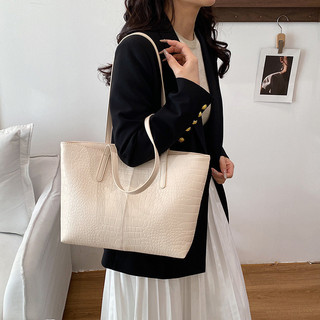 GC2 2026 Mới PU Thanh Lịch Túi Đeo Vai Thời Trang Họa Tiết Cá Sấu Dung Tích Lớn Túi Tote CG2