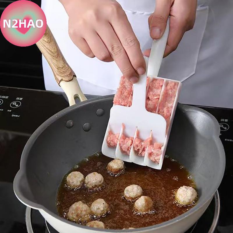 N2HAO Creative Kitchen Triple Meatball Maker, Muỗng Thịt Cắt Spade Maker, Máy Làm Thịt Viên Không-Sti n