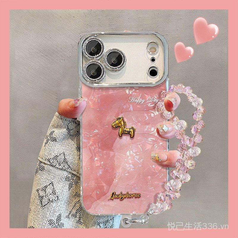 Vòng tay búp bê Pony Thích hợp cho iPhone17promax Vỏ điện thoại mate80 Cô gái có giá trị cao 16 15 Cứng